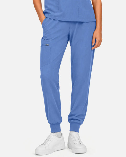 Eipnare Women's Multi-Pocket Jogger Uniform Pants - Ceil Blue