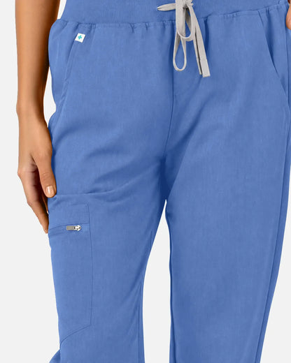 Ceil Blue Eipnare Women's Multi-Pocket Jogger Scrub Pants - Stretch Medical Scrubs for Women