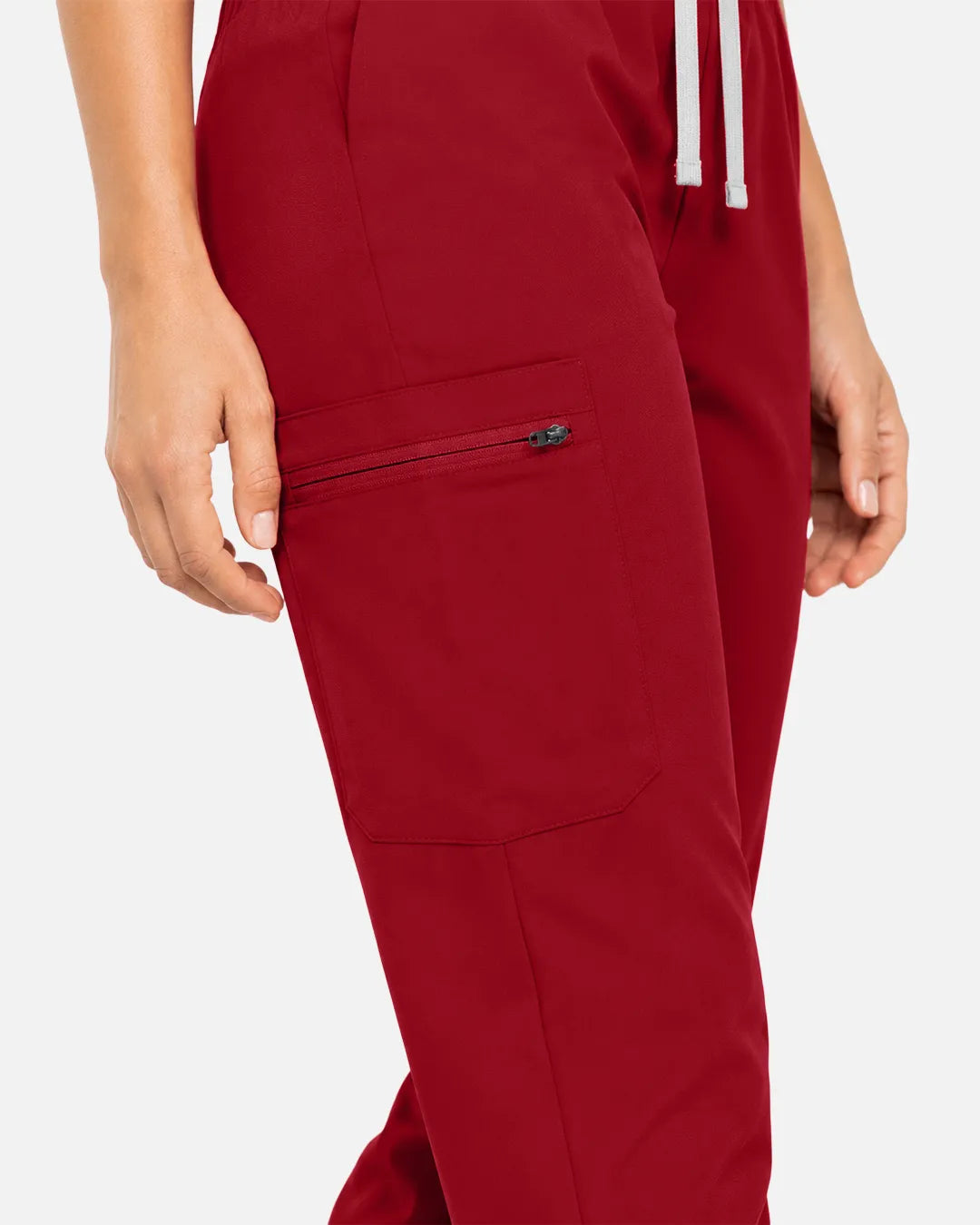 Wine Red Eipnare Women's Classic Jogger Scrub Pants - Stretch Medical Scrubs for Women
