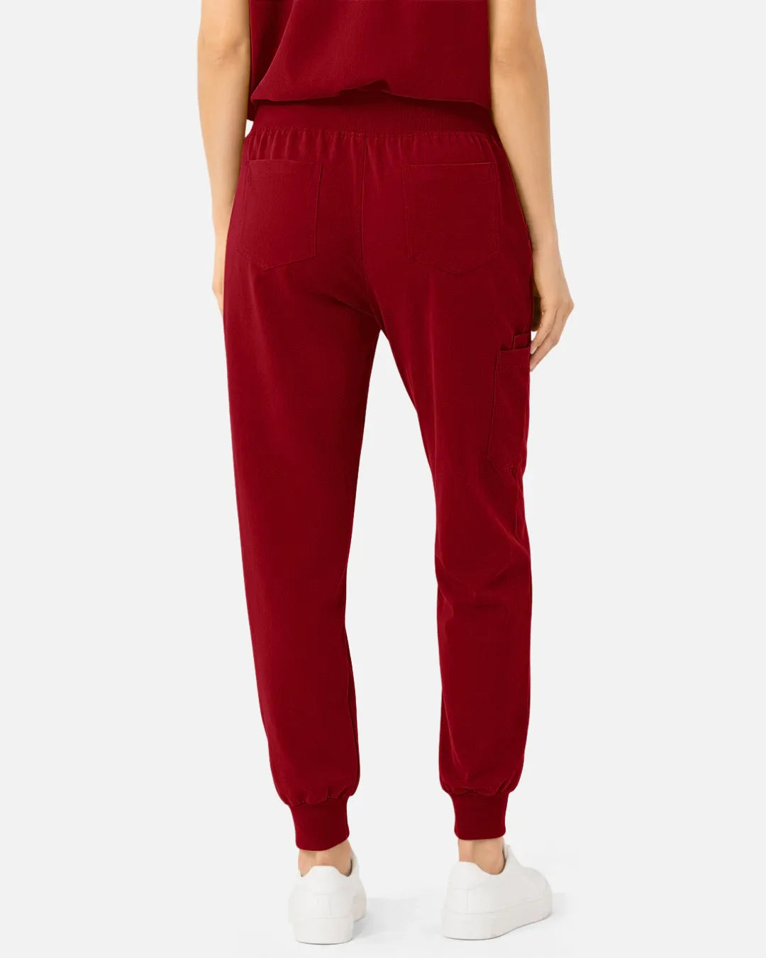 Wine Red Eipnare Women's Tapered Jogger Scrub Pants - Stretch Medical Scrubs for Women